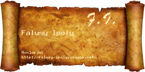 Falusy Ipoly névjegykártya